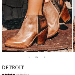 Freebird Two-Tone Brown Ankle Booties Detroit
